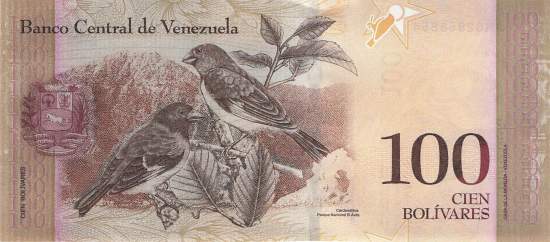 100 Bolivares 2015